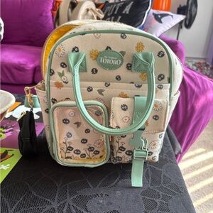 Studio Ghibli My Neighbor Totoro Mini Backpack Soot Sprites Coin Pouch Floral
